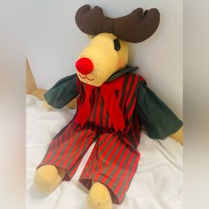 Rudolph Plush with Red and Green Outfit